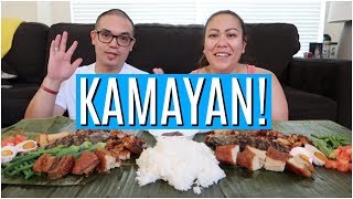 KAMAYAN BOODLE FIGHT MUKBANG  FILIPINO FOOD [upl. by Airad]