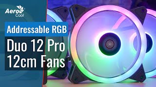 AeroCool Duo 12 Pro  How to Control the Addressable RGB with Your Motherboard [upl. by Karalynn]