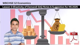 12 Economics Lesson3 Elasticity of Demand SAQ Notes amp Suggestion for HS 2025  wbchse  MM Sir [upl. by Losiram]