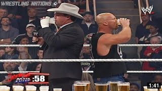 Stone Cold vs JBL  Beer Drinking GameStonecold JBL WWE romanreigns johncena undertaker 1k [upl. by Hilliary175]