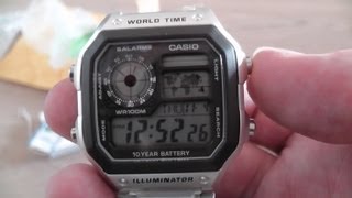 Casio Stainless Steel Watch AE1200WHD1AV [upl. by Gladi]