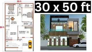 30x50 House Plan  30x50 House Design  30x50 House Plan With Garden  30x50 East facing House Plan [upl. by Aldred804]