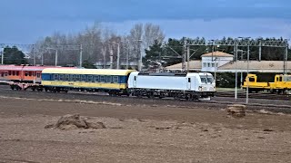 Siemens Vectron 6193572 ČD na testach hamulcowych platformy na torze doświadczalnym [upl. by Alraep]