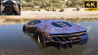 Rebuilding LAMBORGHINI CENTENARIO  Forza Horizon 5  Logitech G29 gameplay [upl. by Notsuoh]