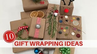 10 Gift Wrapping Ideas  Brown Paper Bag  Craft Paper [upl. by Culbertson]