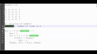 Algorithms 101  Selection Sort [upl. by Tab438]