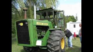 HEAR IT ROAR RARE 8020 JOHN DEERE TRACTOR WITH 2STROKE DIESEL [upl. by Aiht12]