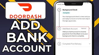 HOW TO ADD BANK ACCOUNT TO DOORDASH 2024 [upl. by Eicyak504]