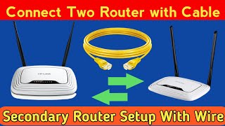 How To Connect Second Router To Main Router With LAN Cable  Secondary Router Setup TP Link [upl. by Hung]