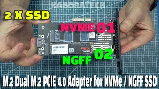 PCIE 40 Adaptador duplo para SSD M2 e NVMe [upl. by Dafodil]