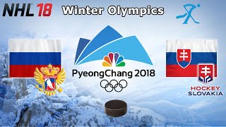 Winter Olympics 2018  Russia vs Slovakia  Gold Game  NHL 18 [upl. by Akenor]