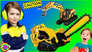 🚧Excavator Trucks 🏗 for Kids 🚧 Learn About Diggers BLiPPi toddlers  min min playtime [upl. by Myrvyn]