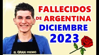 Figuras Fallecidas de Argentina en Diciembre del 2023 [upl. by Euhsoj196]