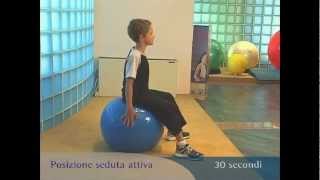 Fitball Junior  esercizi per la postura [upl. by Llyrrad]