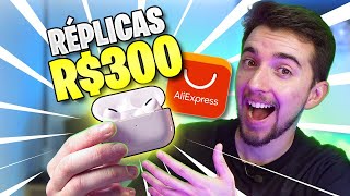 Novas RÃ‰PLICAS dos AIRPODS PRO do ALIEXPRESS CHINA Veja antes de comprar [upl. by Irec828]