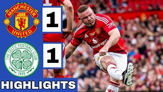 🔴Man United Legends vs Celtic Legend 11 Extended HIGHLIGHTS  Wayne Rooney Amazing Free Kick Goal [upl. by Nyrem995]