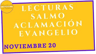 ✝️Lecturas Y Evangelio de hoy ✝️ Miércoles 20 De Noviembre De 2024 ✝️difundiendolapalabra​ [upl. by Hamas]