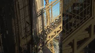 inside the Eiffel Tower view from the elevator [upl. by Tugman]