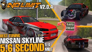 Skyline R34 Turbo Tuning 14 Mile No Limit Drag Racing 2 V204 [upl. by Endora]