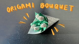 origami flower bouquet inspired by adyxwk on tiktok [upl. by Rafe322]