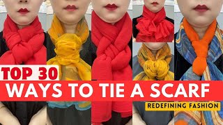 The 30 stylish ways to tie a scarf in 2024 Easy scarf styles for girls Part02 scarfwearing [upl. by Bathelda173]