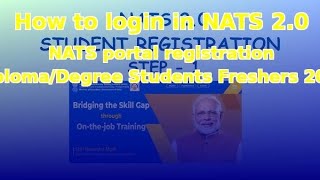 How to Register Nats 20 Nats portal registration Diploma students freshers or old  2024 nats [upl. by Aihsetal]