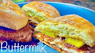 Buttermilk crispy Chicken Burger  buttermilk dip chicken sandwich is [upl. by Yonah]