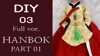 Tutorial Hanbok Doll 03  Korean Traditional dress  Noble Woman [upl. by Modnar]