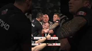 John Therrien claimed victory over Artem Taranenko ArmWrestling AWCShowdown armfight [upl. by Steinke]