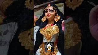 Maa Durga as a traditional Nababodhu look  Durga Puja shorts durgapuja youtubeviralshorts [upl. by Airyk]