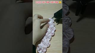 Amazing ribbon flower trickHow to make ribbon flowerHand embroidery of ribbon flower craft [upl. by Ines]