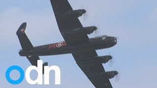 First Lancaster bomber formation in nearly 50 years [upl. by Carmine688]