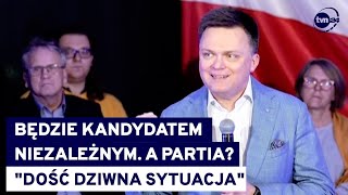 Hołownia ogłasza start w wyborach prezydenckich quotDziwne że nie jako kandydat swojej partiiquot TVN24 [upl. by Akaenahs]