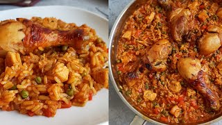 Riz au poulet façon paella ارز بالدجاج على طريقة البييلا 😋 [upl. by Dierolf]