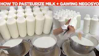 HOW TO PASTEURIZE MILK Step by Step GAWING NEGOSYO [upl. by Ojadnama]