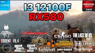 I3 12100F  RX 580 4GB  TESTED IN 16 GAMES  IN 2023 [upl. by Ahsinrac]