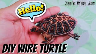 How To Make Wire Turtle  Wire Art Tutorial Video  Wire Sculpture  Zeds Wire Art [upl. by Gabrielson720]