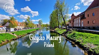 Giżycko Marina w Giżycku Most Obrotowy Most Wiszący  Promenada Plaża w Giżycku Mazury [upl. by Ahcilef]