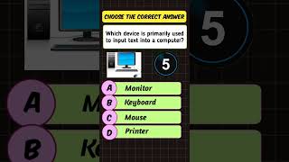 Which Device is Used to Input Text into a Computer  InfuseSmart shorts quiz computer [upl. by Lihas828]