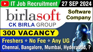 IT Job  BirlaSoft Software Company  IT Company latest job vacancy 2024  Freshers No Exam No Fee [upl. by Polito561]