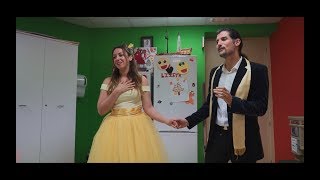 LA BELLA Y LA BESTIA cover visitan el hospital de Gran Canaria  Rocío Ruano ft Luis Carlos [upl. by Dwight980]