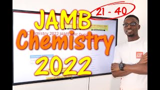 JAMB CBT Chemistry 2022 Past Questions 21  40 [upl. by Naveb]