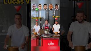 Dani Alves Vs Lucas Vazquez Vs Nacho Vs Vidal Vs Vinicius jr  Cooking Challenge [upl. by Cioban527]