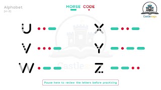 8 Practice Morse Code Letters with Sound  U to Z Increasing speed [upl. by Stoddard]