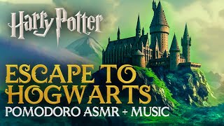 2Hour Study Session HOGWARTS GROUNDS  Harry Potter Pomodoro ASMR Ambience Hogwarts Legacy Timer [upl. by Odnomyar]