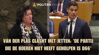 Van der Plas clasht met Jetten in Tweede Kamer D66 heeft de boeren in ieder geval NIET geholpen [upl. by Aihgn650]