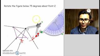 Rotating with compass and protractor [upl. by Annael]