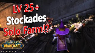 WoW Classic  25 Mage STOCKADES Solo Farm Powerleveling  Gold Farming [upl. by Reimer]