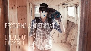 Restoring a 40 Wooden Boat from 1940  Trailer [upl. by Giana]