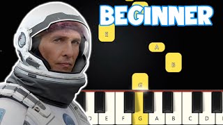 Interstellar  Hans Zimmer  Beginner Piano Tutorial  Easy Piano [upl. by Gregson]